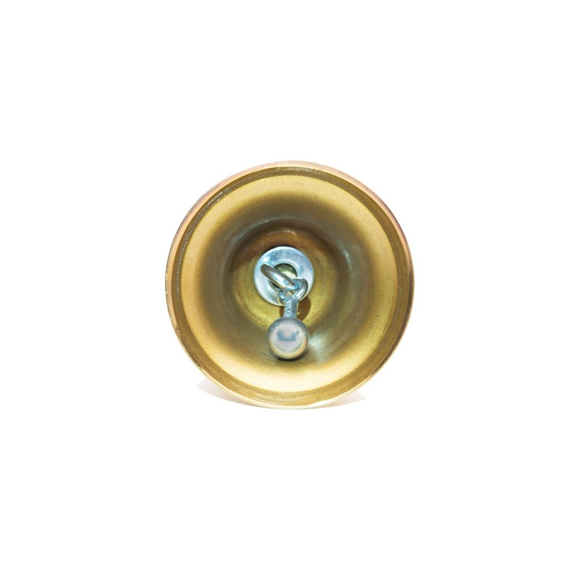 Bevin Bells Solid Brass Hand Bell | 2HB | New England Hardwood Handle | Elegant Hand Call Bell | Noise Makers | Loud Brass Bells | Easy to Grip Handle | Teacher Handheld Bell | Made in CT, USA - Image 3